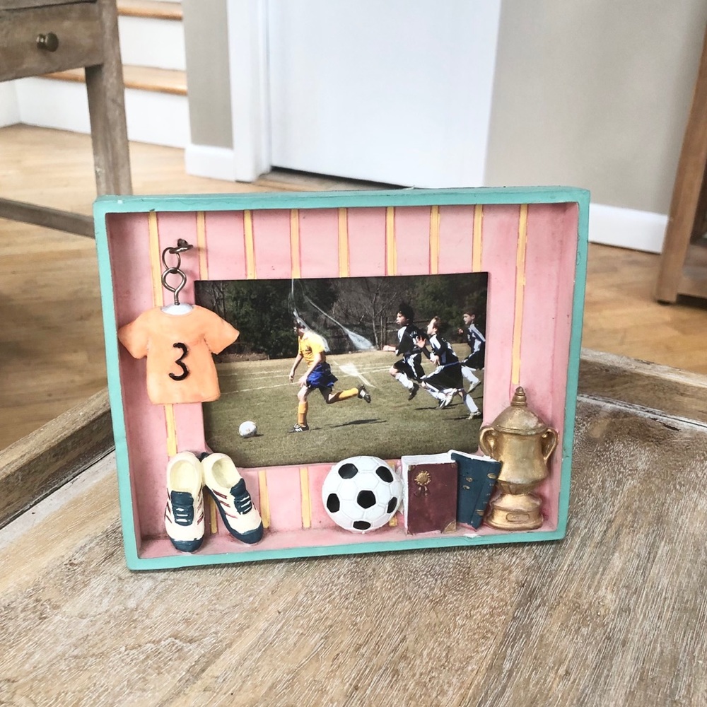 Soccer Frame with Hanging Jersey